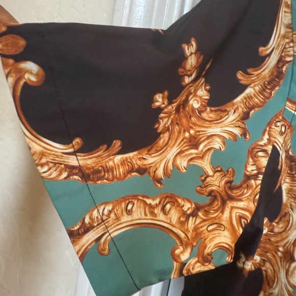 Fashion Nova Men Green Abstract Woven Shirt SZ L. - Picture 6 of 10